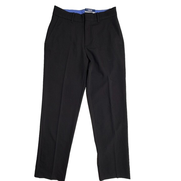 NWT Izod Boys Black Flat Front Stretch Dress Pants Slacks Uniform 14 Regular - Picture 2 of 13
